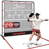 MerryMove Pickleball Rebounder Practice Net: 6FT Strong Metal Frame Pickleball Trainer Net, Portable for Outdoor Driveway Backyard and Indoor Garage Training Rebounder for Dink Volley Tennis