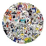 HCNOCNB American Football Stickers for Rugby Team Fans(100pcs) Vinyl Waterproof Stickers for Water Bottles Teens Boys Luggage Motorcycle Snowboard