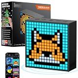 Divoom TimeBox Evo -- Pixel Art Bluetooth Speaker with 16x16 LED Display APP Control - Cool Animation Frame & Gaming Room Setup & Bedside Alarm Clock- Black