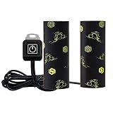 SOBMOTO 12V Heated Grip Wraps for Motorcycle/ATV/Snowmobile, Direct Battery or Acc Powered, Wrap-Around Design, 3 Heat Levels, IP67 Waterproof, Fits Over Existing Grips (Outer Diameter 1.2"–1.5")