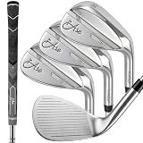Ase Golf - Premium CM-1 Golf Wedge Set or Single Golf Wedges - Full Face Grooves + Milled Face Wedges, Premium Grip, Increased Spin, Wedges for Men Lob, Gap, Sand Wedges 50/52/54/56/58/60 Degree Clubs