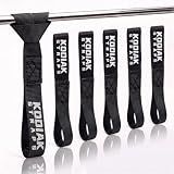 Soft Loop Tie Down Straps - 1 x 12 inches- 4,500 lb Load Capacity - Black 6 Pack - Loops for Securing ATV, UTV, Motorcycles, Scooters, Dirt Bikes, Lawn & Garden Equipment by KODIAK STRAPS