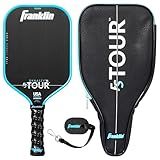 Franklin Sports Pro Pickleball Paddle Set - FS Tour Series Carbon Fiber Pickleball Paddle, Paddle Cover + Paddle Eraser - Official USA Pickleball (USAPA) Approved Paddle Set - Dynasty 16mm Core - Blue