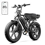 TS TST GRP LLC Electric Bike for Adults, 1500W Peak Ebike, 48V 15AH Waterproof Removable Battery, 7 Speed, 30 MPH Max, 20" Electric Off-Road Bike, UL 2849 Certification