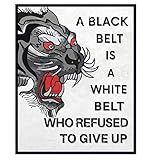 Martial Arts Motivational Wall Decor Art Print - Home, Studio or Dojo Decoration Picture Poster - Gift for MMA, Kung Fu, Karate, Tae Kwan Do, Judo, Tai Chi Students and Jackie Chan or Bruce Lee Fans