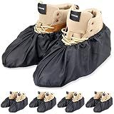 LINKEASE Reusable Boot & Shoe Covers, Washable, Non-Slip, 5 Pairs, Large