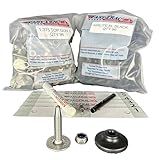 Fast-Trac 1.375” Top Gun II Snowmobile Studs Kit Qty 96, Rust-Free & Lightweight, Includes Install Tools & Template, for Arctic Cat, Polaris, Yamaha 1.25/1.35 2-Ply Tracks