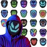 QAQ LED Mask Light Up Mask with Gesture Sensing, Cool Stuff Toys Gifts for Boys Girls, Cool Toys Gifts for Halloween Costumes Christmas Birthday Party