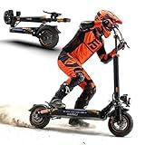 Off Road Electric Scooter, 1200W Motor, 31Miles Range,11" All Terrain Tire Offroad Scooter for Adult, E-Scooter with Double Suspension & Side Light
