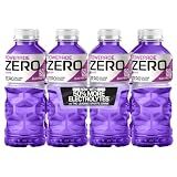 POWERADE Electrolyte Enhanced Zero Sugar Grape Sports Drink, 20 Ounce (Pack of 8)