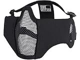 OneTigris Tactical Breathable Foldable Steel Mesh Mask with Ear Protection