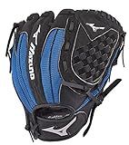 Mizuno GPP1050Y3RY Prospect Series PowerClose Baseball Gloves, 10.5", Left Hand ,Black/Royal Tartan Flex Web