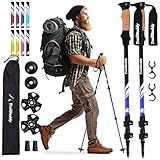 TrailBuddy Trekking Poles – Lightweight 7075 Aluminum Hiking Poles for Women, Men & Seniors – Collapsible Walking Sticks for Travel, Trails & Balance
