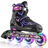 2PM SPORTS Adjustable Inline Skates for Girls and Kids Ages 6-12