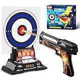 VATOS Smart Electronic Shooting Game Set with Auto-Scoring Target Base and Rechargeable Gun, Real-Time Voice Feedback, 4 Shooting Modes, Indoor Outdoor Toy for Teens Adults Family Party