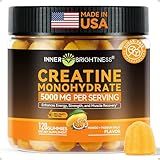 Inner Brightness Creatine Monohydrate Gummies for Men & Women 5000 mg, 3rd Party Tested, Creatine Chews for Muscle Growth, Strength & Energy Support, Sugar Free, Vegan, 120 Count, Mango Passionfruit