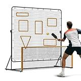 MR Pickleball Rebounder 6’x6’, Adjustable Angle & Height Pickleball Rebounder, Tennis Rebound Net, Pickleball Solo Training Equipment for Dinks Volleys Accuracy Coordination Kitchen Control