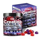 Creatine Monohydrate Gummies Complex 8000mg for Men and Women, Containing L-carnitine & Taurine, Build Muscle, Boost Energy, Faster Recovery, Sugar Free & Vegan, Raspberry & Blackberry, 120 Count
