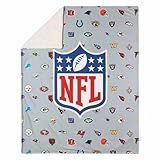 FOCO NFL Ultimate Football Fan All Team Logo Sherpa Blanket - 50"x60" - Soft Warm Cozy - Officially Licensed (NFL - Team Color)