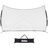 ZELUS 16x10 ft Baseball Backstop Net, Sports Barrier Net, Black