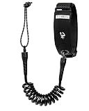 Creatures of Leisure Superlite Bicep, Leash with Plug, Ultra-Light Construction, 1.2m Leash Length, 9/32 Inches Cord Thickness, Black Silver, L/XL