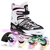 2PM SPORTS Cytia Girls Adjustable Inline Skates with Light Up Wheels