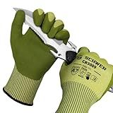 Schwer 2 Pairs ANSI A7 Cut Resistant Fishing Gloves, CR3009 Touchscreen Compatible Work Gloves for Men and Women, Non Slip, Ideal for Fishing, Hunting, Hiking, Cycling, and Outdoor Activities, L