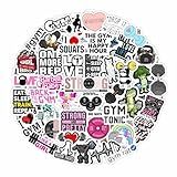 BulbaCraft 100Pcs Gym, Workout and Weightlifting Stickers for Water Bottle & Laptop - Workout Gifts for Women, Mom - Waterproof Vinyl Decals, Fitness Stickers, Gifts for Women & Men