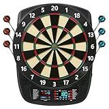 Electronic Dart Board, Soft Tip Dartboard Set 40 Games, 427 Variants Digital Electric Dart Boards with Colorful LED, 6 Darts, 100 Tips, Power Adapter