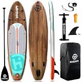 Highpi 11ft Inflatable Stand Up Paddle Board for Youth and Adults – Wide Sup with Premium Accessories, Blow Up Paddleboard for Surfing, Fishing, Yoga & More