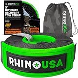 Rhino USA Recovery Tow Strap (3in x 20ft) - 31,518lb Heavy Duty Towing