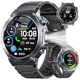 Jugeman Military Smart Watch for Men Built-in GPS with LED Flashlight