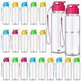 Mifoci 20 Pieces Water Bottle Bulk 17 oz Plastic Water Bottles Bulk Gym Sports Adults Reusable Large Bottles with Leak Proof Flip Top for Party Outdoor (Colorful)