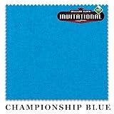 Championship Invitational Teflon Billiard Pool Table Felt Cloth - w/Spots - Pre-Cut Rails - Authorized Dealer (Championship Blue, 8 ft)