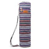 Yoga Mat Bag for Women & Men, Full-Zip Canvas Pilates Bag with Pockets