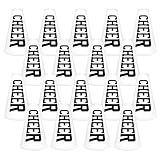 18 Pcs White Cheer Megaphone Noisemaker Bulk Mini Megaphones Toys Plastic Party Accessory Small Cheerleading Director Prop for Outdoor Sports Game