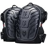 NoCry Professional Gel Knee Pads for Work with Soft Foam and Gel Cushion — Heavy Duty Cap, Reinforced Adjustable Straps, Military Grade Rivets and Built-in Hang Loops — Perfect for Construction