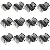12-Pack Anti-Slip Curl Claw Clips for All Curling Iron Sizes - Heat-Resistant Plastic Hair Holders for Secure Styling, Reusable Curl Holders for Salon-Quality Waves