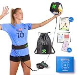MOTOMY™ Volleyball Training Equipment Aid ‘VolleyPal’ – Solo Rebounder Trainer for Serve, Spike, Set & Pass; Indoor and Outdoor Practice Gear Volleyball Gifts for Teen Girls (Elite)