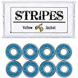 Yellow Jacket Premium Skateboard Bearings, Pro Longboard Bearings, 608, ABEC 9, Bomber Blue (Pack of 8)