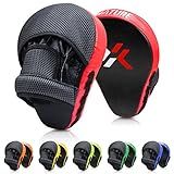 Xnature Curved Boxing MMA Punching Mitts Boxing Pads Hook & Jab Pads MMA Target Focus Punching Mitts Thai Strike Kick Shield a Pair