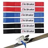 Fukaisu 6pcs Adjustable Ski Brake Straps, Nylon Binding Brake Retainer Bands Durable & Reusable Snowboard Straps for Ski Waxing and Tuning (Red, Black, Blue)