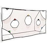 QUICKPLAY PRO Soccer Target Net | 7-Zone Shooting Trainer for Accuracy & Finishing | Attaches to Any Goal | 4 Portable Soccer Training Aid (Goal Frame Not Included)