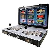 WYGAMING Portable 20000 in 1 Metal Box 3D Arcade Game Console, 22 inch Screen Retro Electronic Game Console, with Search/Hide/Save/Load/Pause Functions