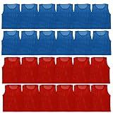 Athllete Unisex Soccer Pinnies - Mesh Practice Vests, 24 Pack, Adult Scrimmage Vest