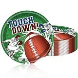 Cekivina 20Pcs 9Inch Football Plates, Football Party Supplies Tableware Large Paper Plates Kit Disposable Plate Set, for Team Party, Kids Birthday, Sports Events, Tailgate Party Decorations