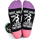 GOLIN Women Girls Funny Gymnastic Socks Inspirational Gifts for Gymnasts
