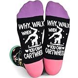 GOLIN Funny Gymnastic Gifts for Women Girls, Gymnastic Socks Inspirational Birthday Gifts for Gymnasts Coach Sports Lovers