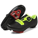 Cycling Shoes, Unisex Delta Cleats Compatible, Indoor Peloton and Outdoor Road Bike Shoes for Men and Women Black