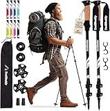 TrailBuddy Trekking Poles – Lightweight 7075 Aluminum Hiking Poles for Women, Men & Seniors – Collapsible Walking Sticks for Travel, Trails & Balance